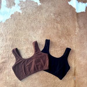 Set of ARQ full coverage organic cotton bra bralettes